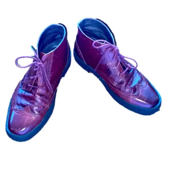 British Walkers Playboy Wingtip Ostrich style#2000-07 Mens Size 9 Burgundy - Picture 5 of 10